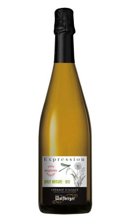 Crémant d'Alsace Expression Brut Nature - Sans Sulfites Ajoutés - Bio*