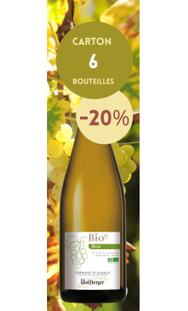 Crémant d'Alsace Brut Bio* - CARTON de 6 bouteilles