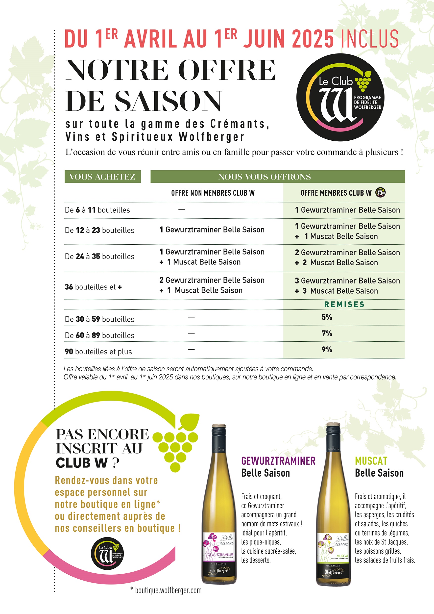 offre de saison PRINTEMPS 2025